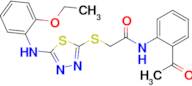 n-(2-Acetylphenyl)-2-({5-[(2-ethoxyphenyl)amino]-1,3,4-thiadiazol-2-yl}sulfanyl)acetamide