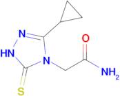 2-(3-cyclopropyl-5-sulfanylidene-4,5-dihydro-1H-1,2,4-triazol-4-yl)acetamide