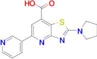 5-(Pyridin-3-yl)-2-(pyrrolidin-1-yl)-[1,3]thiazolo[4,5-b]pyridine-7-carboxylic acid