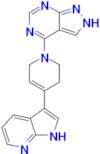 1-{2H-pyrazolo[3,4-d]pyrimidin-4-yl}-4-{1H-pyrrolo[2,3-b]pyridin-3-yl}-1,2,3,6-tetrahydropyridine