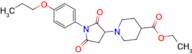 Ethyl 1-[2,5-dioxo-1-(4-propoxyphenyl)pyrrolidin-3-yl]piperidine-4-carboxylate