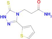 3-[5-sulfanylidene-3-(thiophen-2-yl)-4,5-dihydro-1H-1,2,4-triazol-4-yl]propanamide