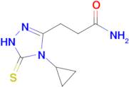 3-(4-cyclopropyl-5-sulfanylidene-4,5-dihydro-1H-1,2,4-triazol-3-yl)propanamide