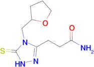 3-{4-[(oxolan-2-yl)methyl]-5-sulfanylidene-4,5-dihydro-1H-1,2,4-triazol-3-yl}propanamide