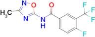 4-Fluoro-n-(3-methyl-1,2,4-oxadiazol-5-yl)-3-(trifluoromethyl)benzamide