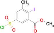 Methyl 5-(chlorosulfonyl)-2-iodo-3-methylbenzoate