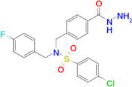 4-Chloro-n-[(4-fluorophenyl)methyl]-n-{[4-(hydrazinecarbonyl)phenyl]methyl}benzene-1-sulfonamide
