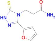 3-[3-(furan-2-yl)-5-sulfanylidene-4,5-dihydro-1H-1,2,4-triazol-4-yl]propanamide