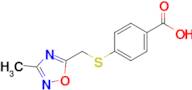 4-{[(3-methyl-1,2,4-oxadiazol-5-yl)methyl]sulfanyl}benzoic acid