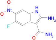 2-Amino-5-fluoro-6-nitro-1h-indole-3-carboxamide