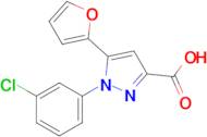 1-(3-Chlorophenyl)-5-(furan-2-yl)-1h-pyrazole-3-carboxylic acid