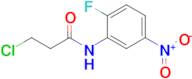 3-Chloro-n-(2-fluoro-5-nitrophenyl)propanamide