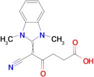 5-Cyano-5-(1,3-dimethyl-2,3-dihydro-1h-1,3-benzodiazol-2-ylidene)-4-oxopentanoic acid