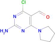 2-Amino-4-chloro-6-(pyrrolidin-1-yl)pyrimidine-5-carbaldehyde