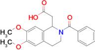 2-(2-Benzoyl-6,7-dimethoxy-1,2,3,4-tetrahydroisoquinolin-1-yl)acetic acid