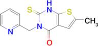 6-methyl-3-[(pyridin-2-yl)methyl]-2-sulfanylidene-1H,2H,3H,4H-thieno[2,3-d]pyrimidin-4-one