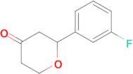 2-(3-Fluorophenyl)oxan-4-one