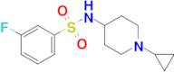 n-(1-Cyclopropylpiperidin-4-yl)-3-fluorobenzene-1-sulfonamide