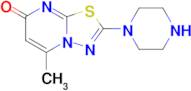 5-Methyl-2-(piperazin-1-yl)-7h-[1,3,4]thiadiazolo[3,2-a]pyrimidin-7-one