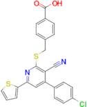 4-({[4-(4-chlorophenyl)-3-cyano-6-(thiophen-2-yl)pyridin-2-yl]sulfanyl}methyl)benzoic acid