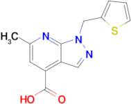 6-Methyl-1-[(thiophen-2-yl)methyl]-1h-pyrazolo[3,4-b]pyridine-4-carboxylic acid
