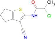 2-Chloro-n-{3-cyano-4h,5h,6h-cyclopenta[b]thiophen-2-yl}propanamide