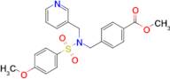 Methyl 4-{[n-(pyridin-3-ylmethyl)4-methoxybenzenesulfonamido]methyl}benzoate