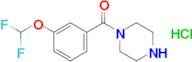 1-[3-(difluoromethoxy)benzoyl]piperazine hydrochloride