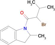 2-Bromo-3-methyl-1-(2-methyl-2,3-dihydro-1h-indol-1-yl)butan-1-one