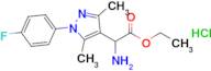 Ethyl 2-amino-2-[1-(4-fluorophenyl)-3,5-dimethyl-1h-pyrazol-4-yl]acetate hydrochloride