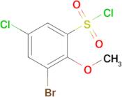 3-Bromo-5-chloro-2-methoxybenzene-1-sulfonyl chloride