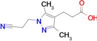 3-[1-(2-cyanoethyl)-3,5-dimethyl-1h-pyrazol-4-yl]propanoic acid