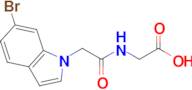 2-[2-(6-bromo-1h-indol-1-yl)acetamido]acetic acid
