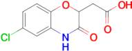 2-(6-Chloro-3-oxo-3,4-dihydro-2h-1,4-benzoxazin-2-yl)acetic acid