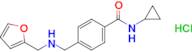 n-Cyclopropyl-4-{[(furan-2-ylmethyl)amino]methyl}benzamide hydrochloride