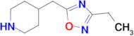 4-[(3-ethyl-1,2,4-oxadiazol-5-yl)methyl]piperidine