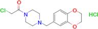 2-Chloro-1-[4-(2,3-dihydro-1,4-benzodioxin-6-ylmethyl)piperazin-1-yl]ethan-1-one hydrochloride