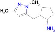 2-[(1,3-dimethyl-1h-pyrazol-5-yl)methyl]cyclopentan-1-amine