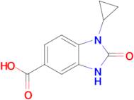 1-Cyclopropyl-2-oxo-2,3-dihydro-1h-1,3-benzodiazole-5-carboxylic acid