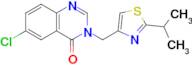 6-Chloro-3-{[2-(propan-2-yl)-1,3-thiazol-4-yl]methyl}-3,4-dihydroquinazolin-4-one