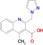 4-Methyl-2-(1h-pyrazol-1-ylmethyl)quinoline-3-carboxylic acid