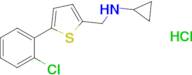 n-{[5-(2-chlorophenyl)thiophen-2-yl]methyl}cyclopropanamine hydrochloride