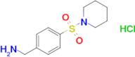 [4-(piperidine-1-sulfonyl)phenyl]methanamine hydrochloride