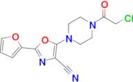 5-[4-(2-chloroacetyl)piperazin-1-yl]-2-(furan-2-yl)-1,3-oxazole-4-carbonitrile