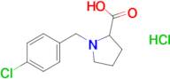 1-[(4-chlorophenyl)methyl]pyrrolidine-2-carboxylic acid hydrochloride