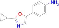 4-(2-Cyclopropyl-1,3-oxazol-5-yl)aniline