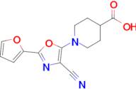 1-[4-cyano-2-(furan-2-yl)-1,3-oxazol-5-yl]piperidine-4-carboxylic acid