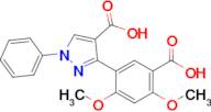 3-(5-Carboxy-2,4-dimethoxyphenyl)-1-phenyl-1h-pyrazole-4-carboxylic acid