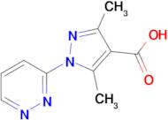 3,5-Dimethyl-1-(pyridazin-3-yl)-1h-pyrazole-4-carboxylic acid