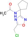 n-{1-[5-(chloromethyl)-1,2,4-oxadiazol-3-yl]cyclopentyl}acetamide